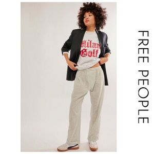 ♥️SALE♥️ Laid-Back FREE PEOPLE Cloud-9 Lounge Striped Pants L Low-Rise Relaxed L